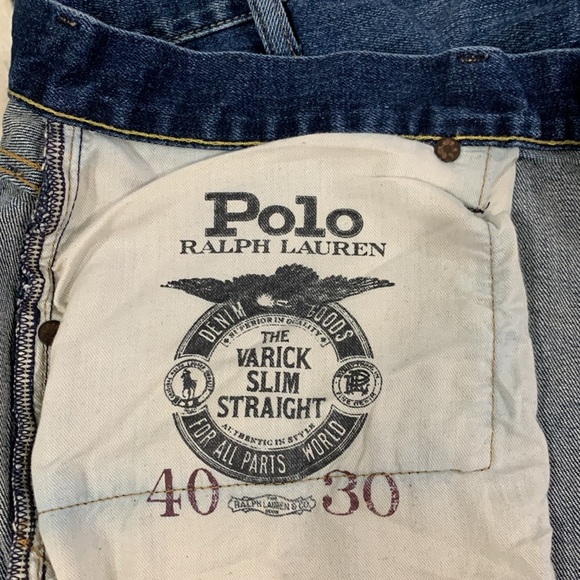 Men’s POLO Ralph Lauren JEANS The Varick Slim Straight 40x30 - Picture 5 of 6